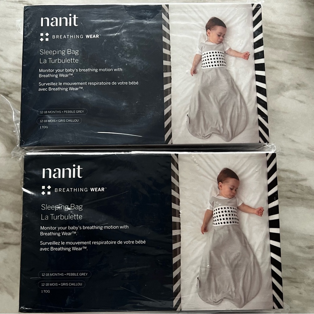 NWT Nanit Pebble Grey Sleeping Bag. size 12-18 Months.
